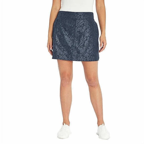 Orvis‎ Women's Pull-On Active Navy Animal Print Embossed Skort - Size Medium - Picture 1 of 8